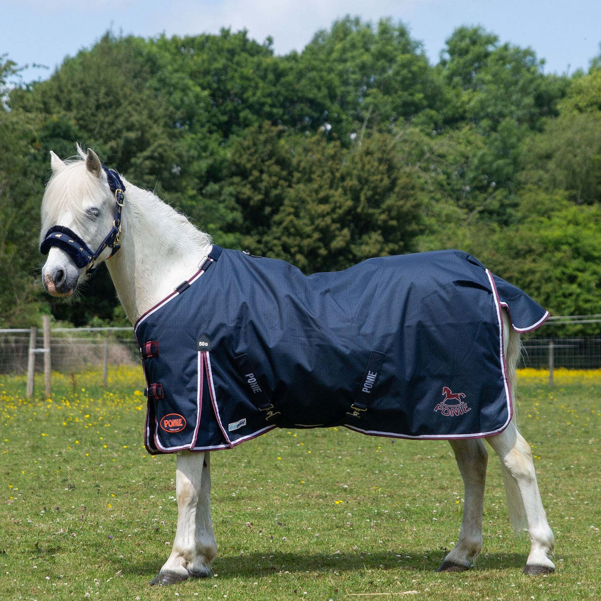 PONIE Duraproof 50g Turnout Rug – Navy – 5'3"