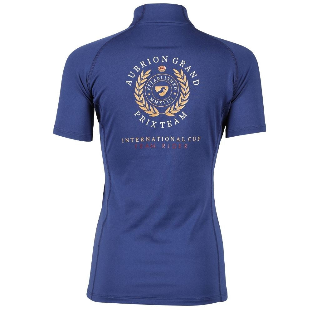 Shires Aubrion Team Ladies Short Sleeve Base Layer - Navy