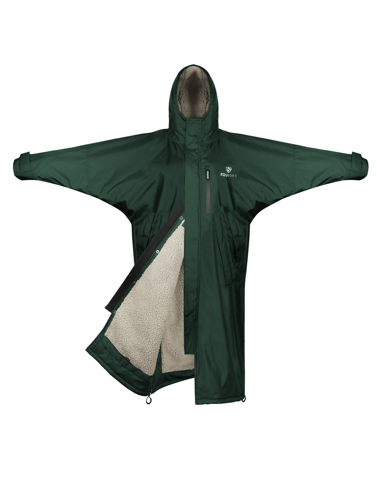 Evolution Womens Thick Fleece - Black Forest Green