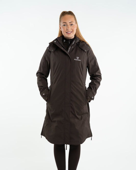 Bronte Waterproof Riding Coat | Removable Hood | Women's - Brown