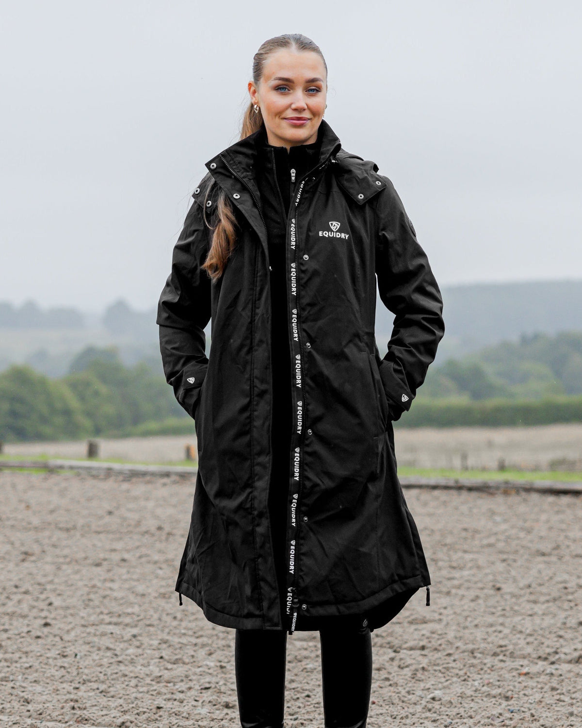 Bronte Waterproof Riding Coat Removable Hood Womens