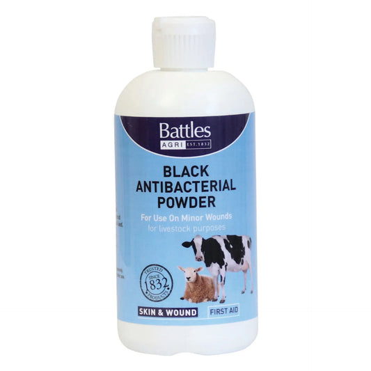 Battles Black Antibacterial Wound Powder - 125g
