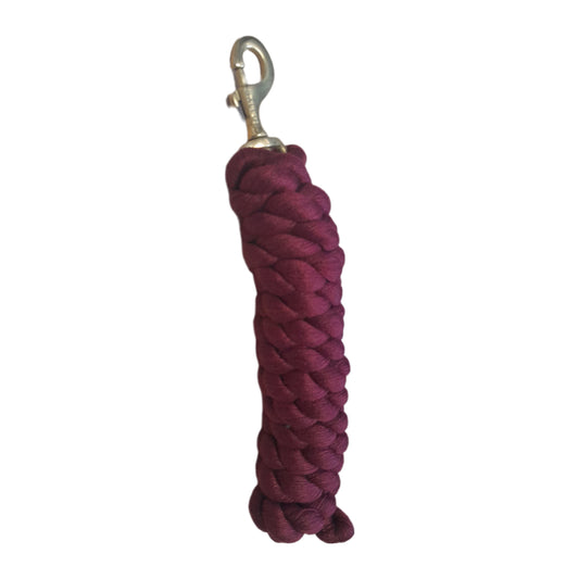 GALLOP Premium Polycotton Leadrope with Solid Brass Trigger Clip Burgandy