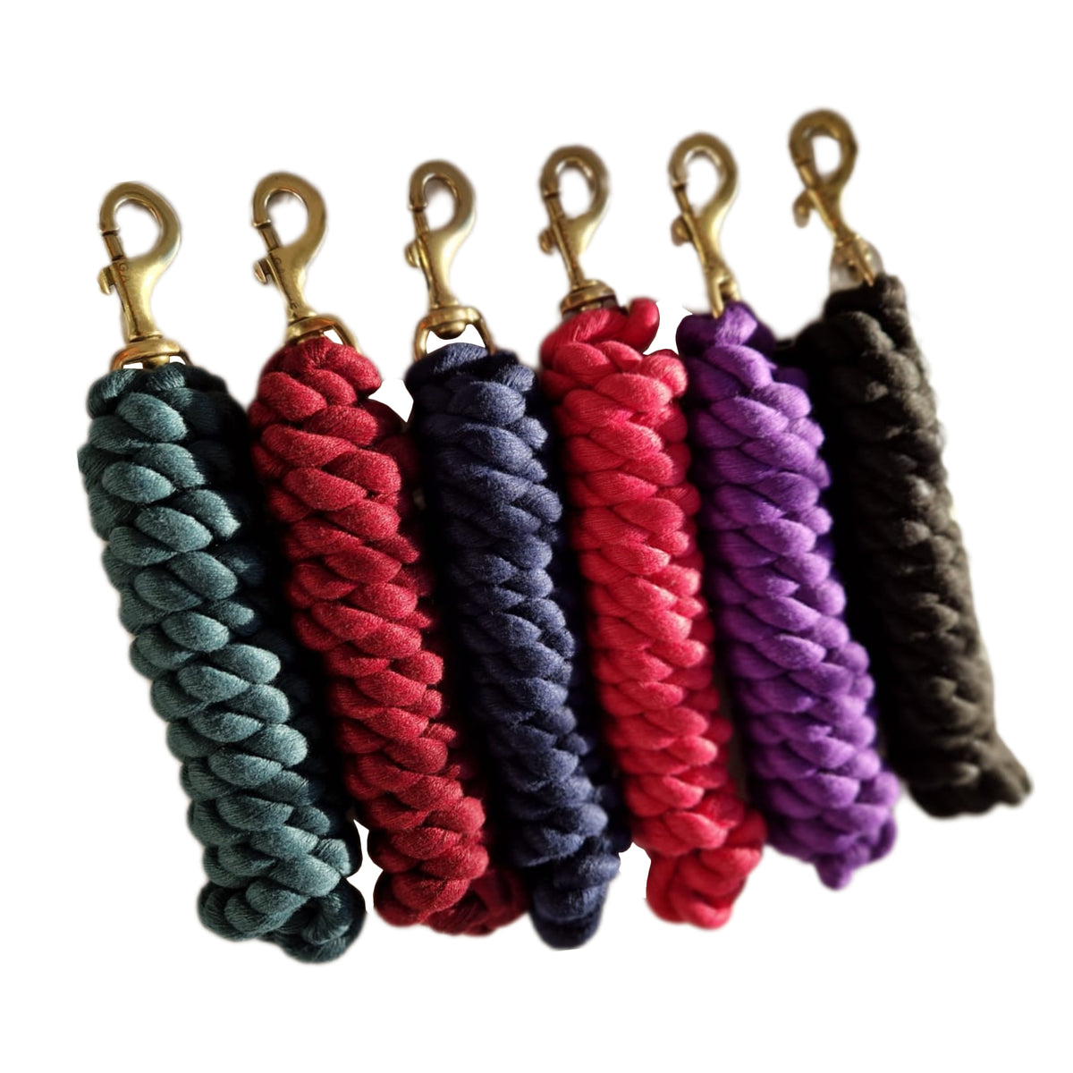 GALLOP Premium Polycotton Leadrope with Solid Brass Trigger Clip – Purple